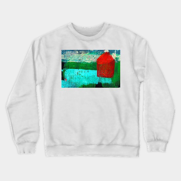 Lonely Beachhouse Crewneck Sweatshirt by lizplummer